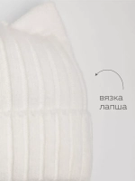 Шапка для девочки зимняя и снуд с ушками