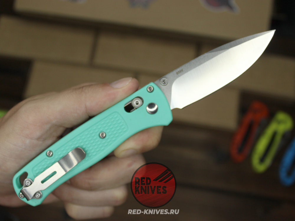 Нож Benchmade 535 Bugout CIVIL MINT (редкий цвет) А+++ - минт рукоять, клинок сатин, фурнитура сатин