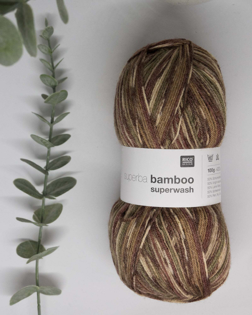-50% Rico Superba Bamboo Superwash (Носочная пряжа) 100г