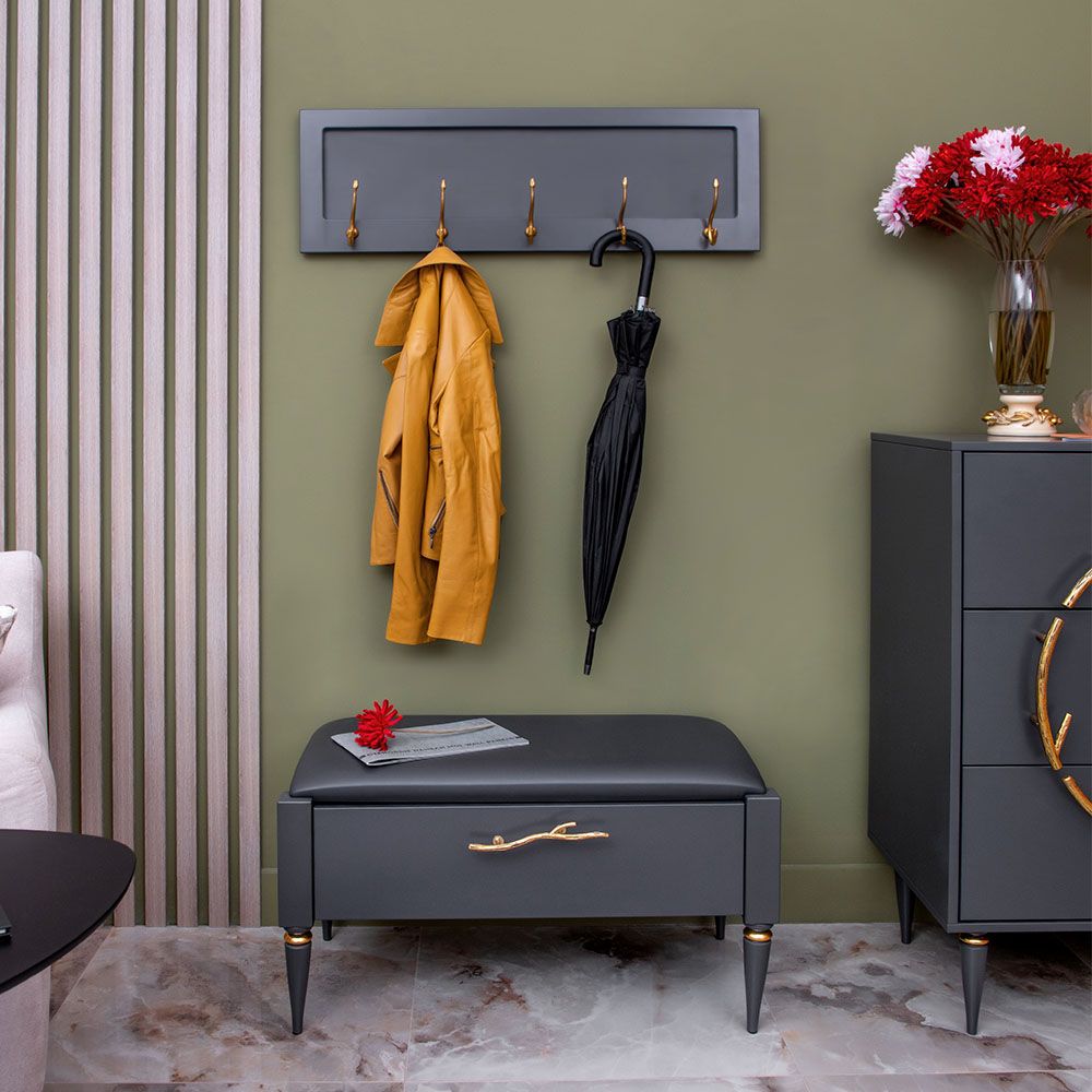 Вешалка настенная Арт Серая