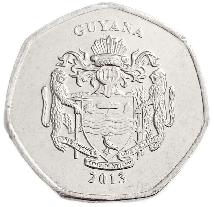 10 долларов 2013 Гайана UNC