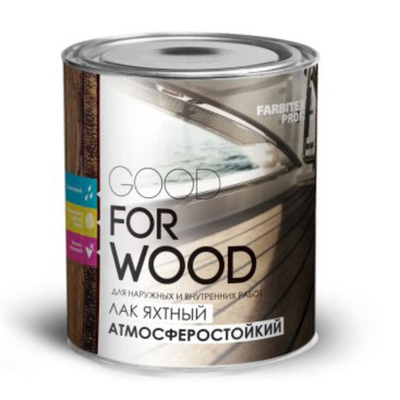 Лак уралкидный  яхтный  атмосферостойкий 0,8л FARBITEX PROFI GOOD FOR WOOD