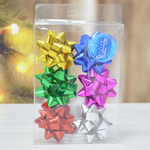 Бант 6см 6шт для упаковки подарков, разноцветный