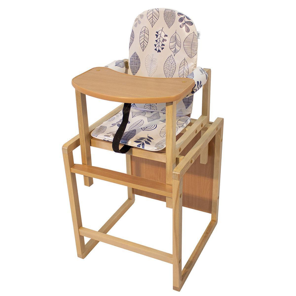 Стол-стул для кормления "Бутуз плюс. Листочки" голубой (Сенс-М)