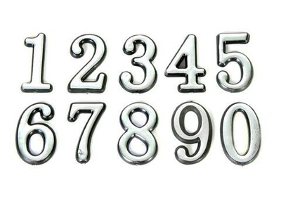 Цифра дверная "4" хром пластик АЛЛЮР