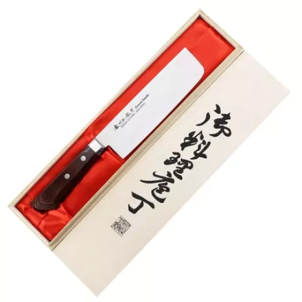 Satake - Уникальный нож Shirogami Nakiri 17см в деревянной коробке. / артикул   803-342  / GTIN 4956617803342