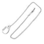 Качественная брендовая фирменная цепочка 40 см с кольцом для ключей и карабином, хромированная Victorinox VC-4.1813