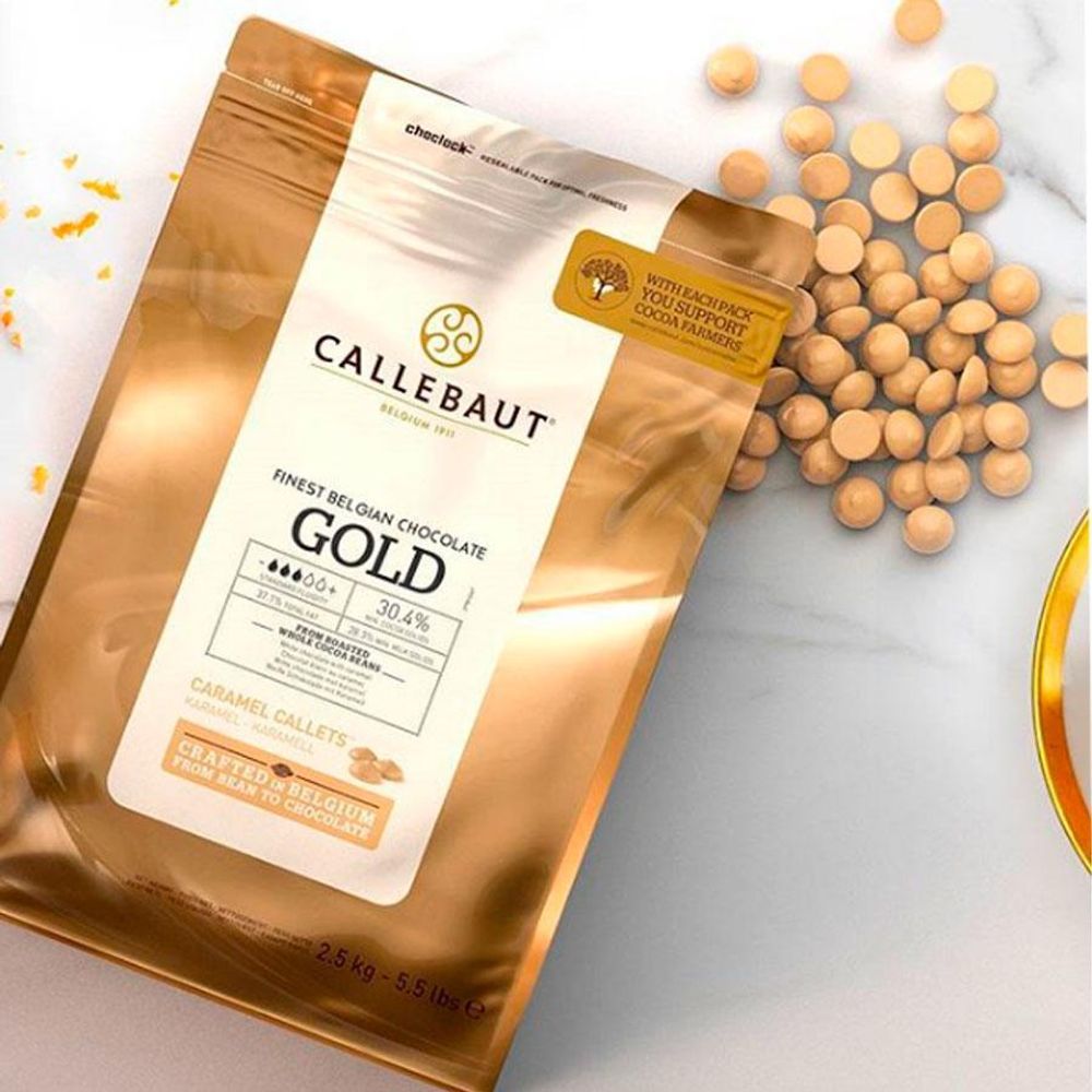 Шоколад со вкусом карамели Gold, Callebaut, 100 гр