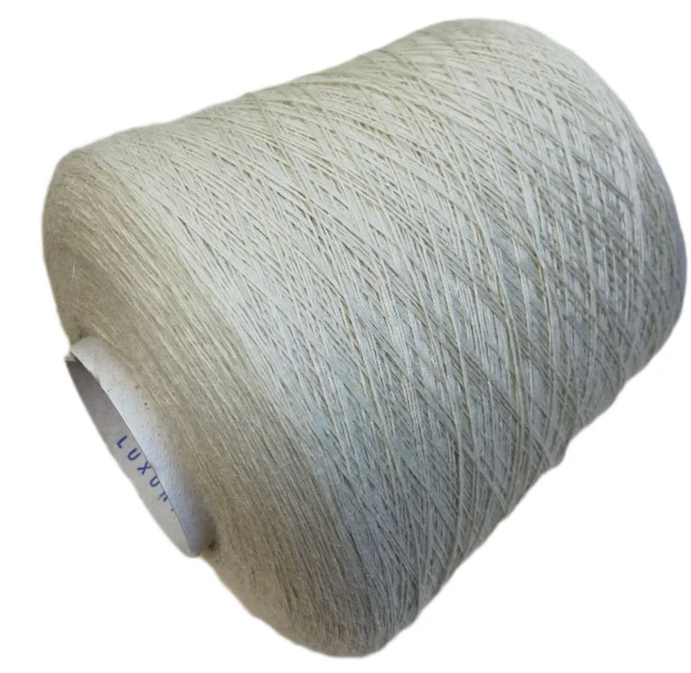 Пряжа бобинная Италия 260г / 1690 м,(100г-650м) 50% кашемир 50% крапива, тонкая нить для вязания, премиальная