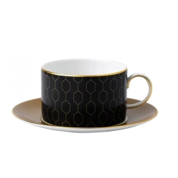 Wedgwood Чашка Gio Gold 250 мл с блюдцем