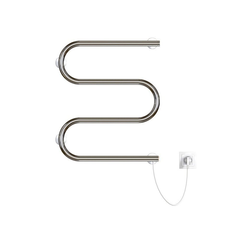 Полотенцесушитель MIXLINE SIMPLE M 60x50 (кнопочный выкл, 192 Вт) ХРОМ