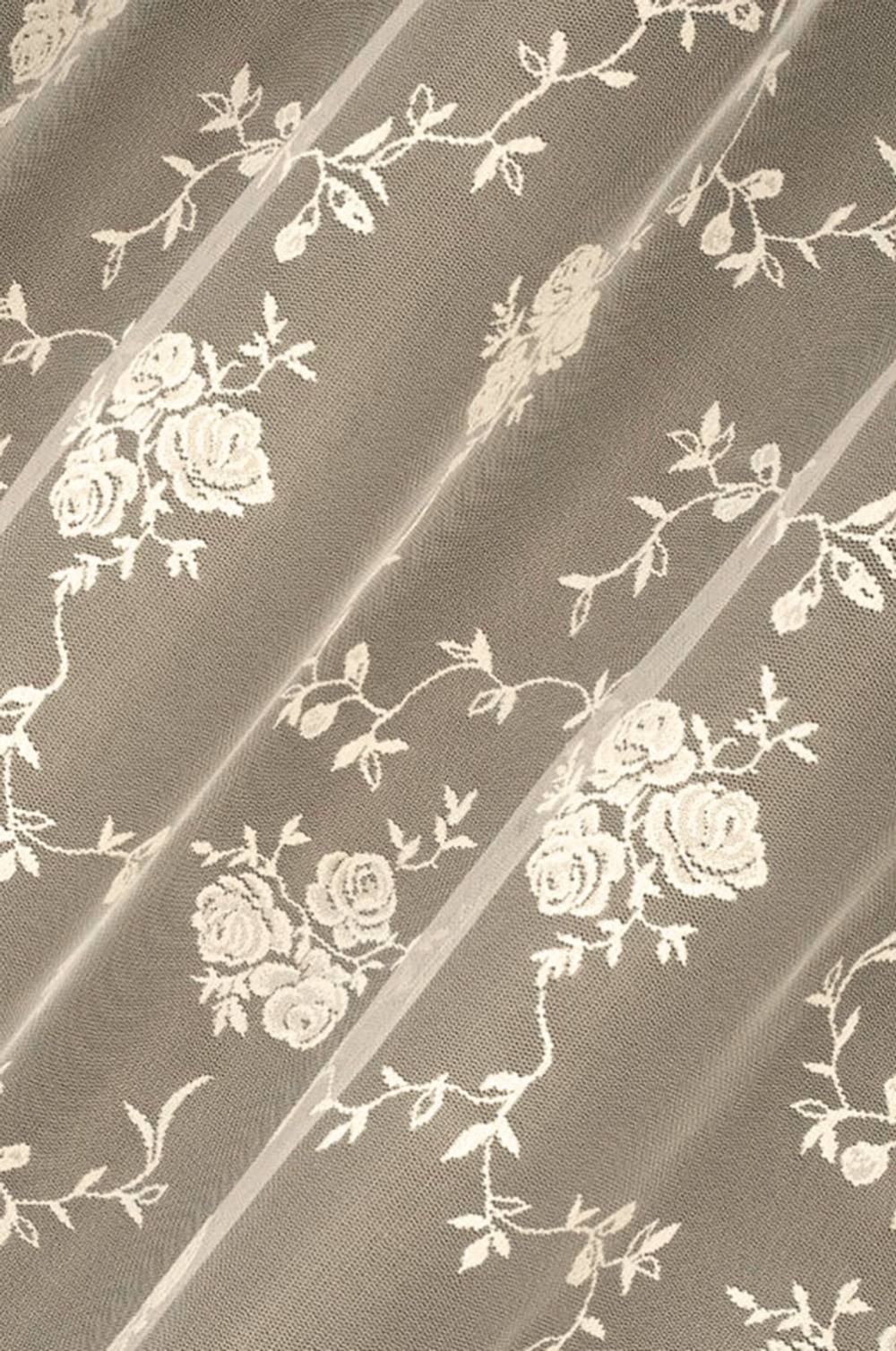 Занавеска "Ф. РОЗОЧКИ", цвет кремовый, на шторной ленте, Польша.