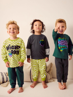 Пижама для мальчика Next 665-628, 3 шт., Салатовый, Темно-серый, Зеленый