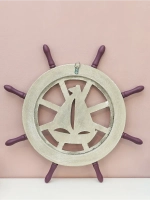 Декор для дома на стену "Штурвал" 43 см