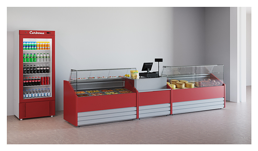 Витрина нейтральная Carboma Colore GC75 N 1,8-1 9006-9003 (без агрегата)