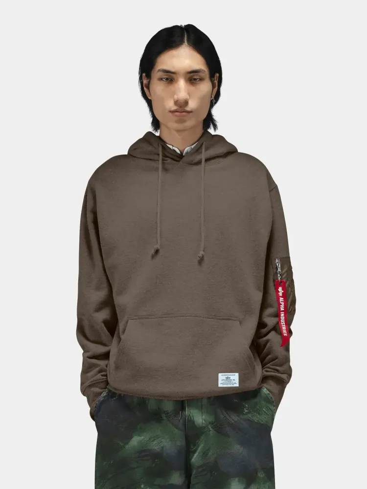 Толстовка Alpha Industries Utility Pocket Hoodie Espresso (Темно-коричневый) Толстовка Alpha Industries Utility Pocket Hoodie Espresso (Темно-коричневый)