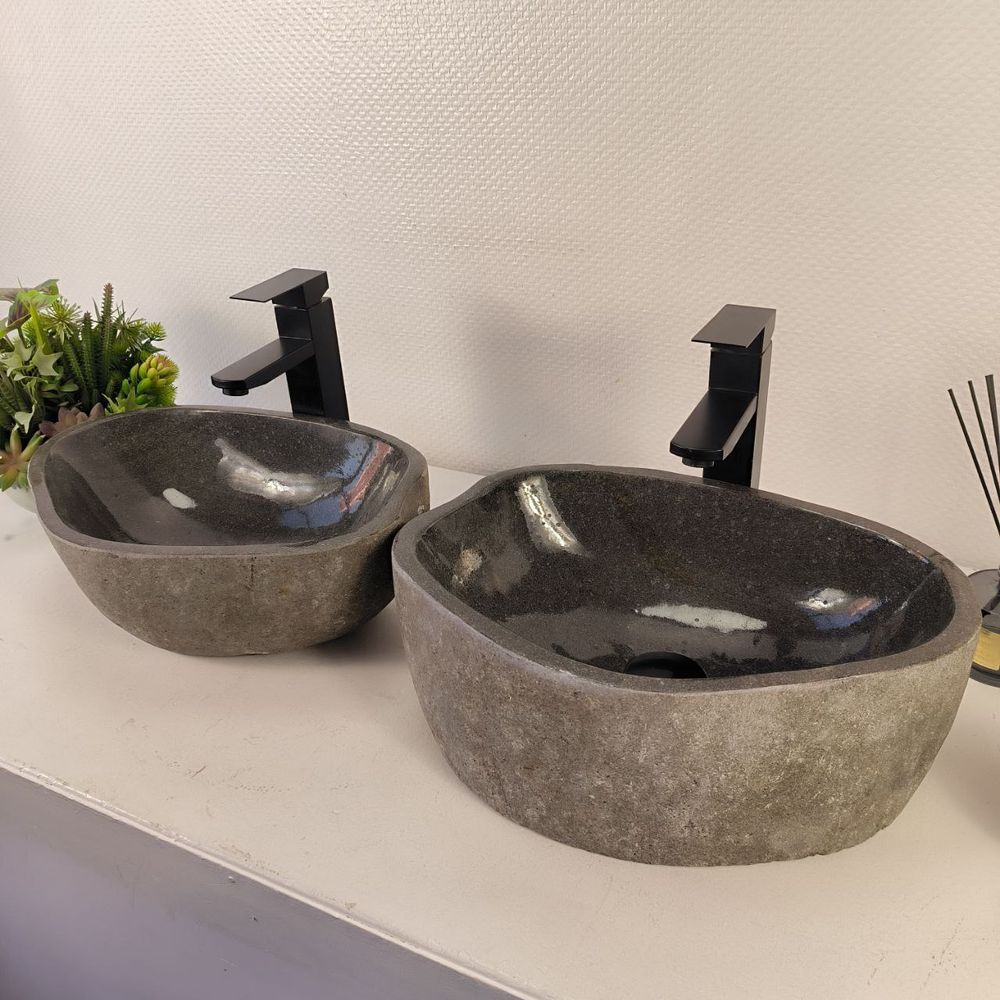 Раковина из речного камня ПАРА! RS-65474 43*29*15 0865