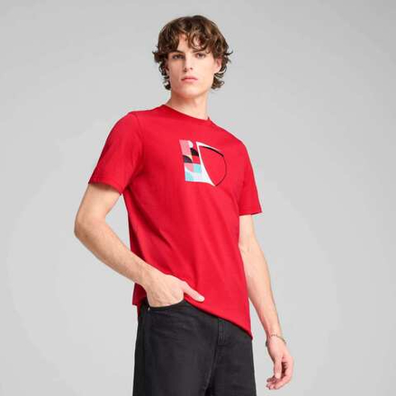 PUMA X SCUDERIA FERRARI МУЖСКАЯ ФУТБОЛКА С ПРИНТОМ HP RACE BIG SHIELD, КРАСНЫЙ