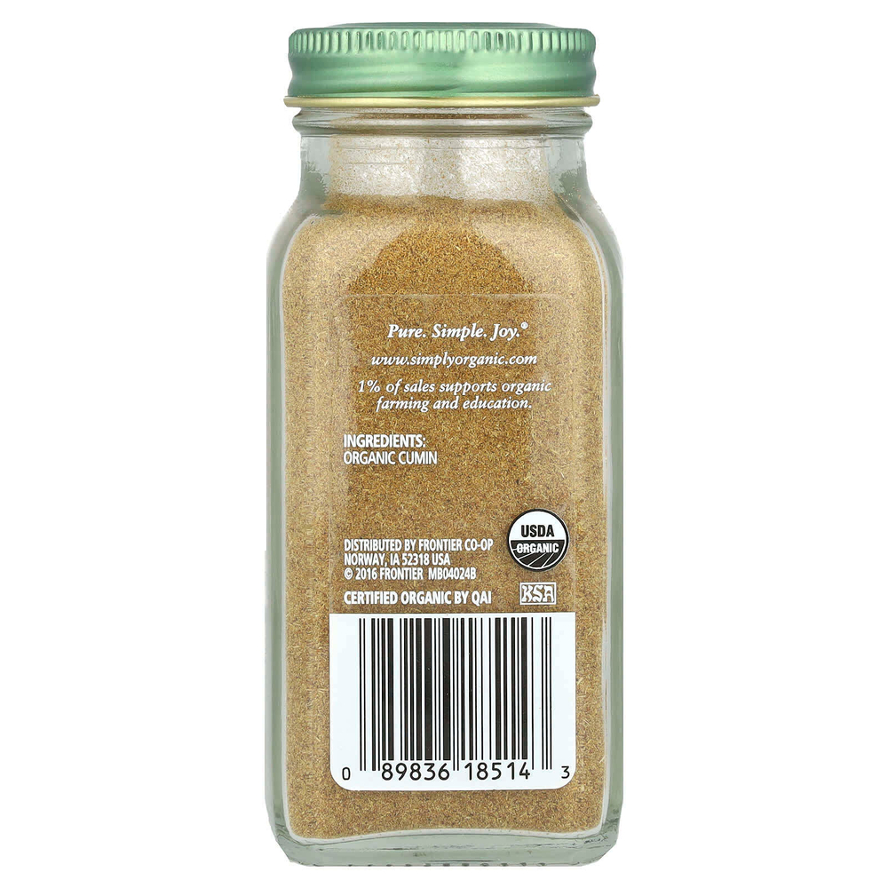 Simply Organic, Тмин, 65 г (2,31 унции)