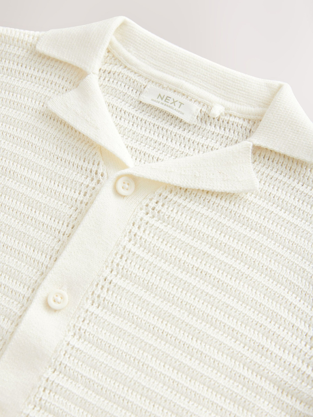 Поло вязаное для мальчика Next AB9-174, Молочный