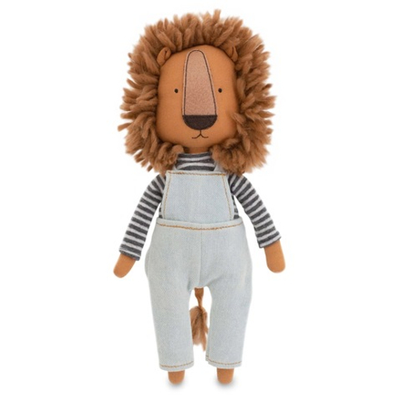 Лев Саймон в джинсовом комбинезоне 30 см