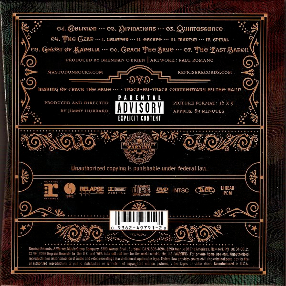 Mastodon / Crack The Skye (CD+DVD)