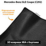 комплект ева ковриков в салон авто для mercedes-benz gle coupe c292 15-19 от supervip