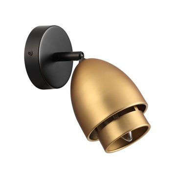 Настенный светильник 1*E14 8001/1W античное золото/черный MODERNI Avrora Lumion