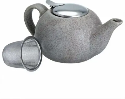 Чайник заварочный 750 мл с металлическим фильтром Ф19-059R серый