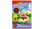 Картон цветной А4 5л, 5цв "Летний день" гофрированный в папке (Апплика)