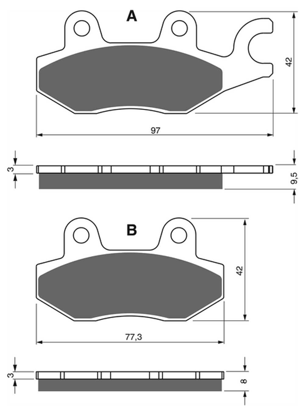 Колодки тормозные Goldfren 088 AD