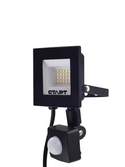 Прожектор с датчиком движения уличный 20ВТ светодиодный влагозащищенный СТАРТ, холодный белый свет