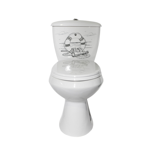 Унитаз-компакт "Элисса Стандарт" ДЕКОР круг (кос,НИЖН, сид.полипроп, арм) (Ст.Оскол)