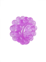 Лиловое эрекционное кольцо с 2 рядами стимулирующих шариков (Цвет: лиловый)