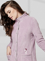 Теплый халат из флиса Goose (Размер: S) (Цвет: сиреневый)