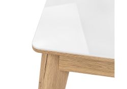 Стеклянный стол Арья 120х80х74 дуб монтана / белый