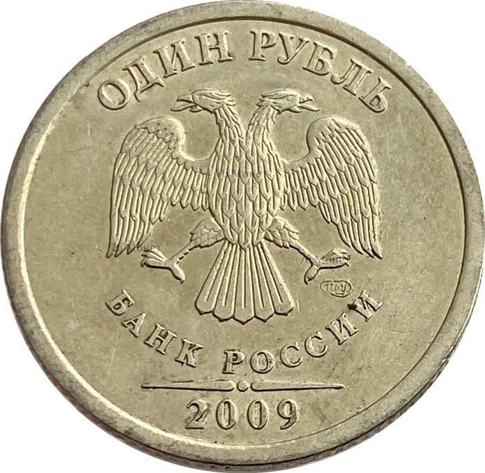 1 рубль 2009 СПМД (немагнитный)