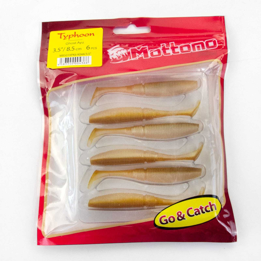 Виброхвост Mottomo Typhoon (85мм, 4гр), 6шт/уп