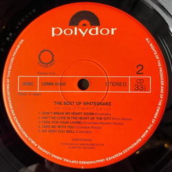 Винтажная виниловая пластинка LP The Best Of Whitesnake (Japan 1981) (Obi) Love Hunter