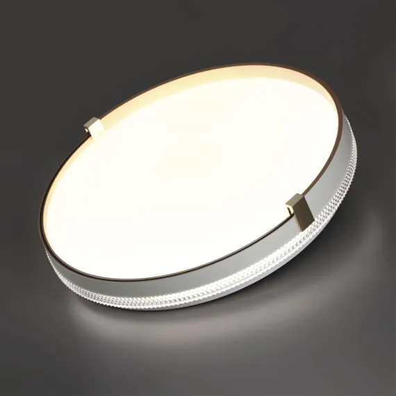 7646/CLN PALE SN 189 Светильник пластик/белый/золотой LED 36Вт 4000К D340 IP43 OLIDI WHITE
