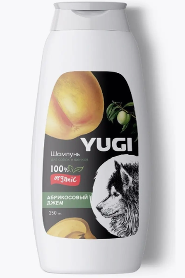 YUGI Шампунь для собак и щенков "Абрикосовый джем", 250 мл