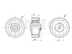 Ролик натяжной приводного ремня UNIO TNS-10085