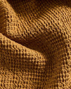 Zara Home - Мини вафельное банное полотенце, желтый, 90х150 см