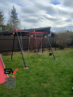 Монтаж уличных качелей Sv Sport