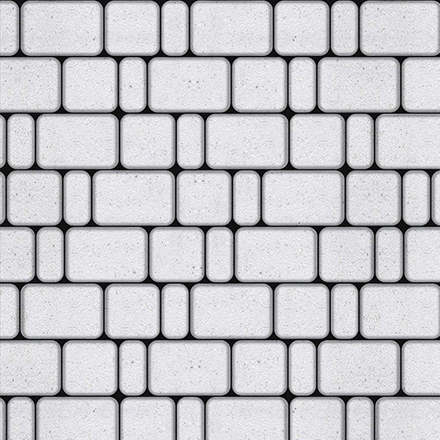 Тротуарная плитка КЛАССИКО - Стоунмикс Белый, комплект из 3 видов плит
