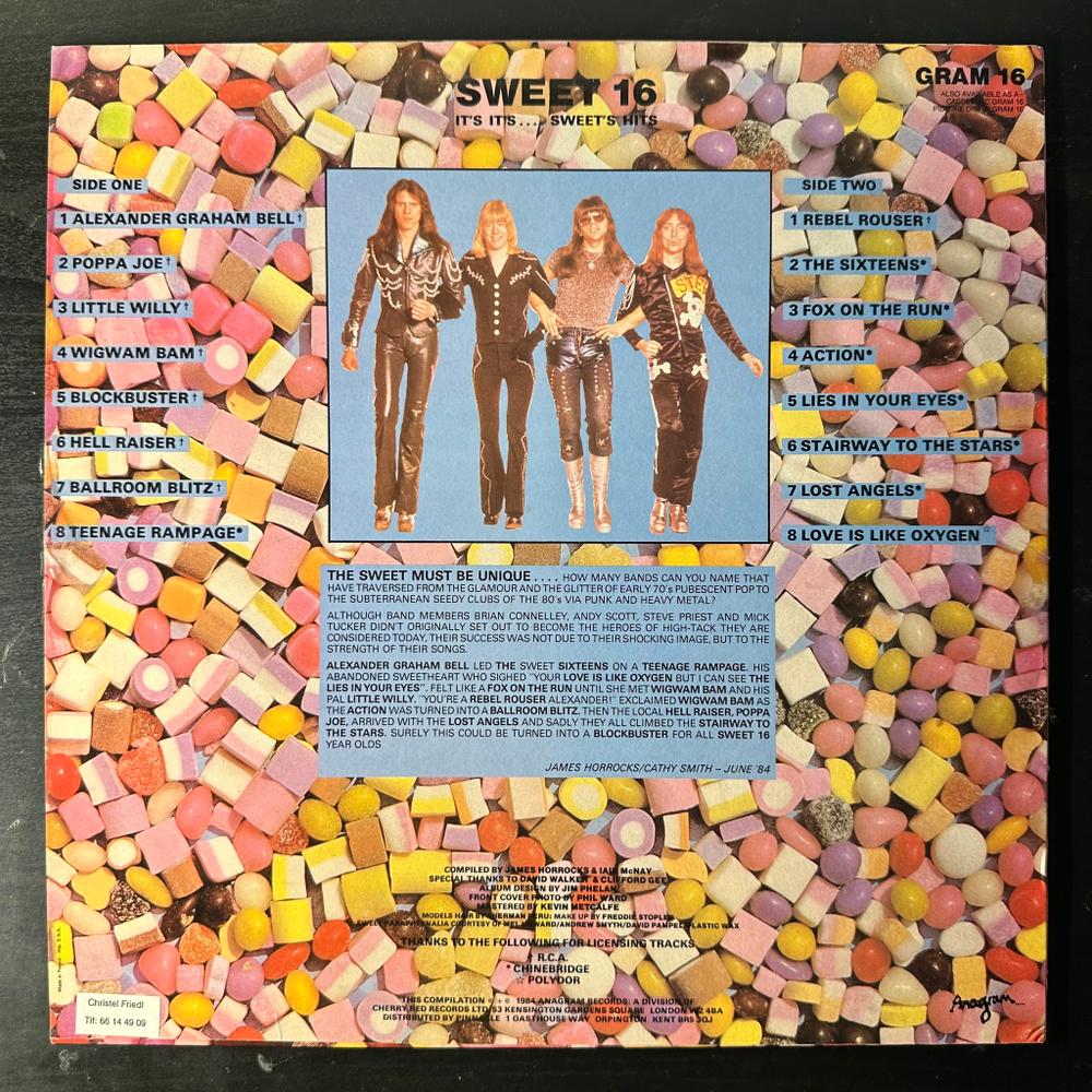 The Sweet ‎– Sweet 16: It's It's....Sweet's Hits (Франция 1984г.)