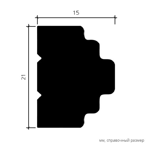 ЕВРОПЛАСТ. МОЛДИНГ 6.51.810 (21*15*2000мм) Перфом/Дюрополимер.