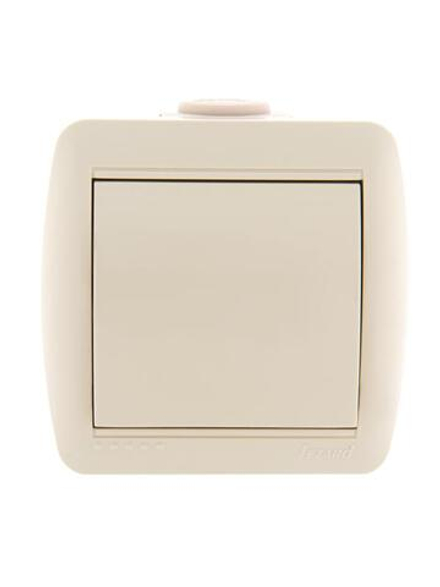 Выключатель 1-кл. ОП Nata 10А IP20 крем. LEZARD 710-0300-100