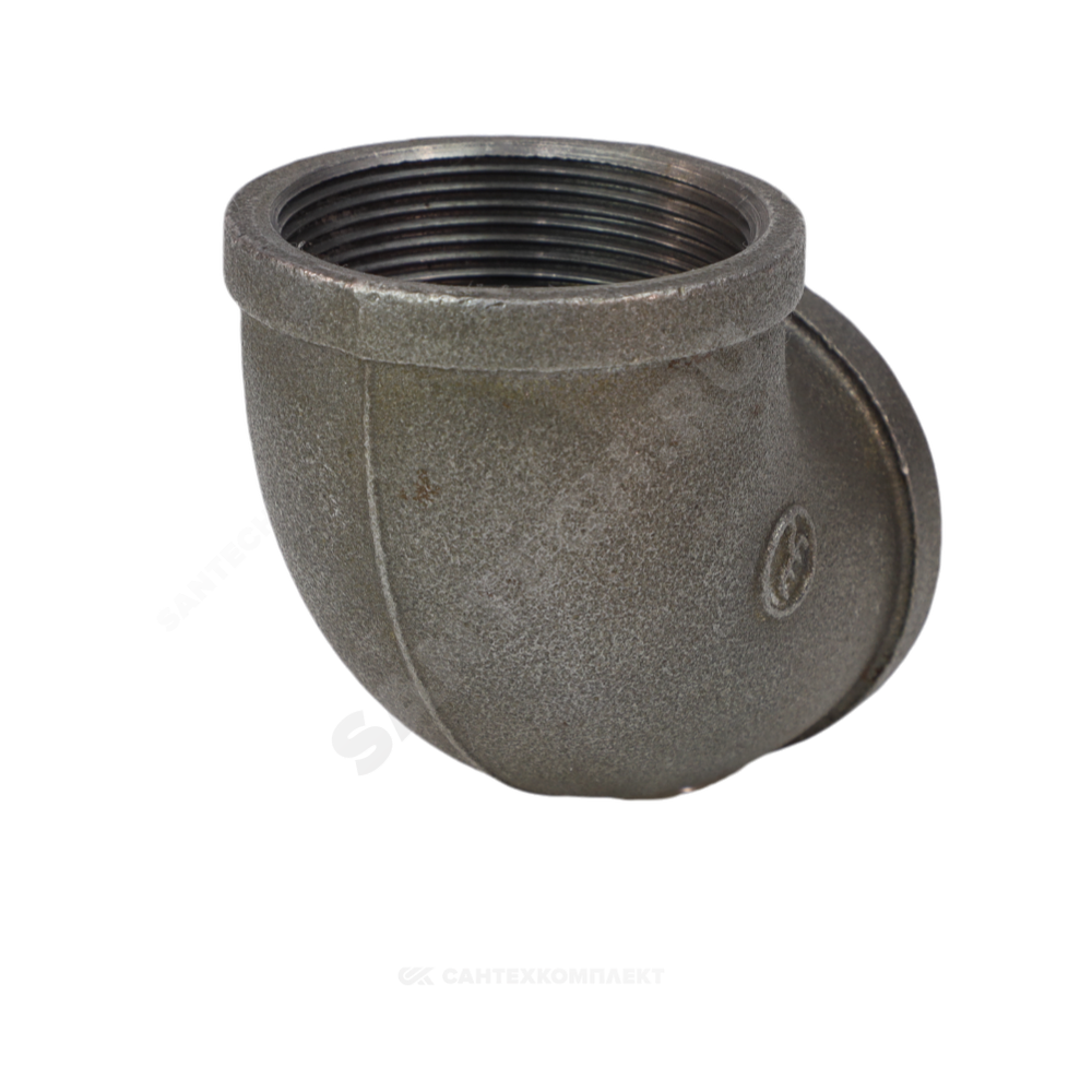 Угольник проходной чугун Ду 65 (2 1/2") ВР/ВР Fittex PLUS
