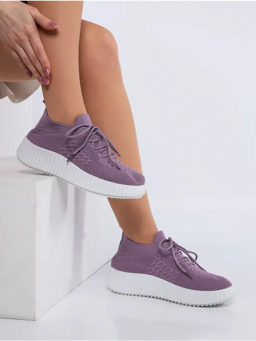 Слипоны на высокой подошве мокасины летние текстильные